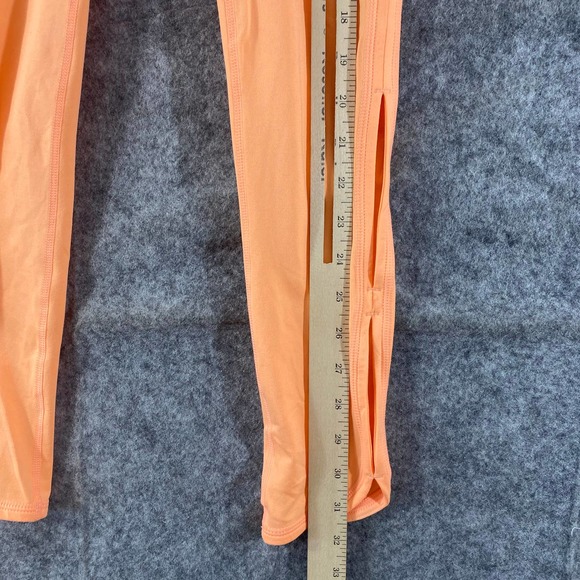 Free People Movement Leggings Small Neon Orange High Rise Infinity Cutout Capri - Picture 9 of 12